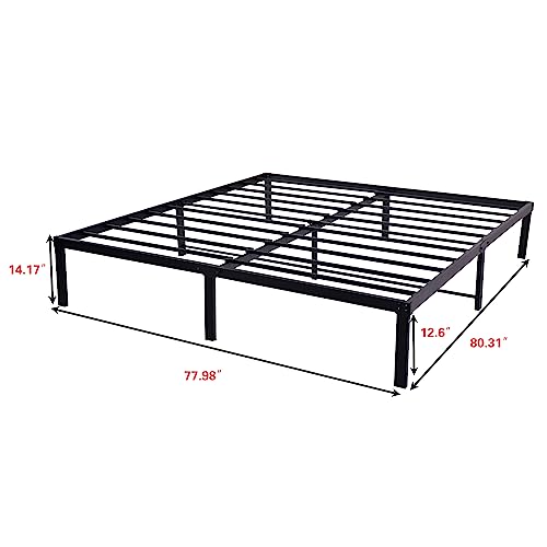 Imagen Base de cama king de metal sin somier sin ruido