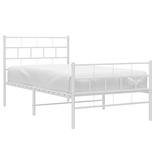 Imagen Cama juvenil de metal blanca ideal para tu dormitorio