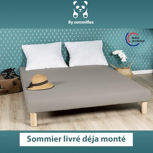 Imagen Somier tapizado sommiflex la base perfecta en gris 130x190 cm