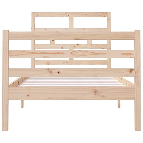 Imagen Base de cama individual en madera maciza 90x190 cm