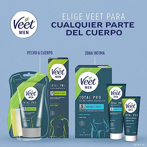 Imagen Kit depilacion intima masculina crema y balsamo veet men