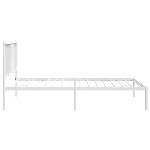 Imagen Cama de metal para una juventud relajada y con estilo en blanco 100x190 cm