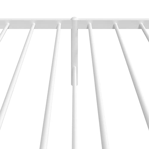 Imagen Cama de metal para una juventud relajada y con estilo en blanco 100x190 cm