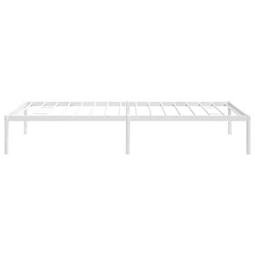 Imagen Marco de cama blanca de metal ideal para habitaciones juveniles