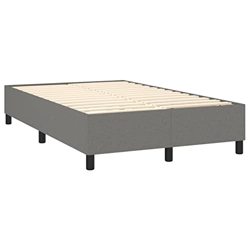 Imagen Ciadaz cama box spring con led y colchon - gris oscuro 120x200 cm