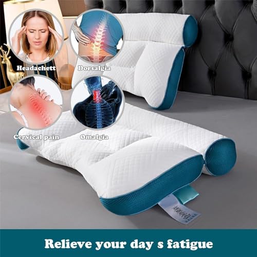 Imagen Almohada ergonomica de plumon de ganso sueño reparador