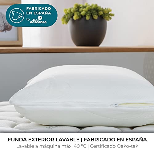 Imagen Pack 2 almohadas viscoelasticas aloe vera agatha 75cm firmeza mediatranspirables antiacaros y termoregulables ergonomicas y de perfecta adaptabilidad fabricadas en españa