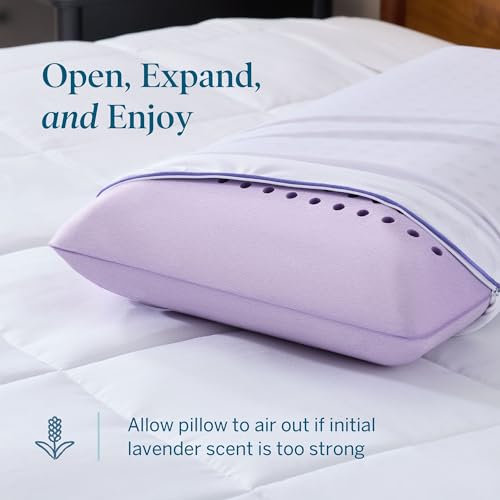 Imagen Almohada lucid de espuma viscoelastica con aroma a lavanda