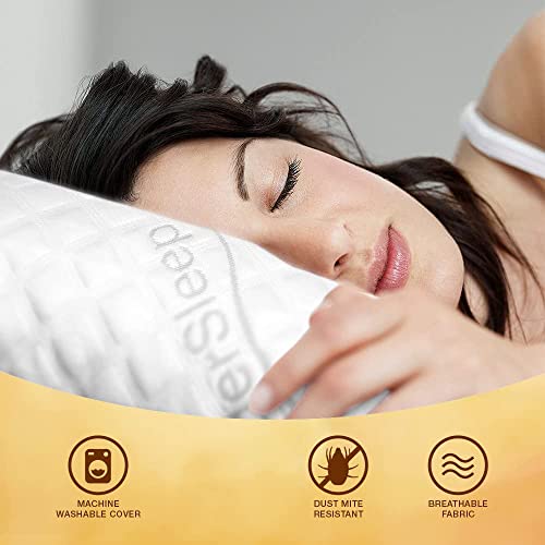 Imagen Pack 2 almohadas loft ajustables con espuma viscoelastica hipoalergenica y funda de bambu