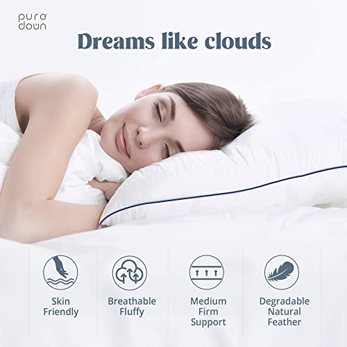 Imagen Pack 2 almohadas plumon ganso blanco premium