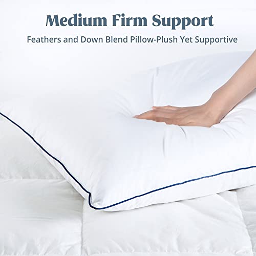 Imagen Pack 2 almohadas plumon ganso blanco premium