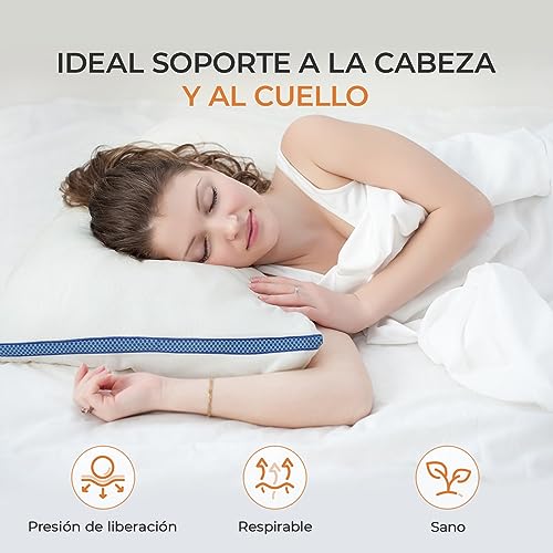 Imagen Pack 2 almohadas hibridas sweetnight 42x70cm ajustables y transpirables