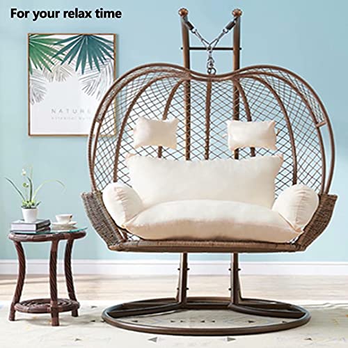 Imagen Cojin colgante doble papasan para columpio de jardin