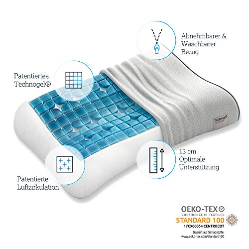 Imagen Almohada ortopedica technogel anatomic curve patentada certificada y sin sustancias nocivas