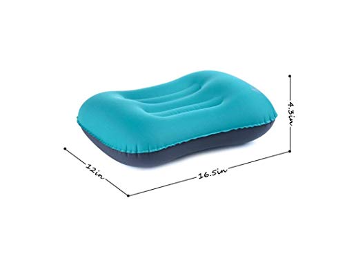 Imagen Almohada de viaje werse compresible inflable - azul y gris