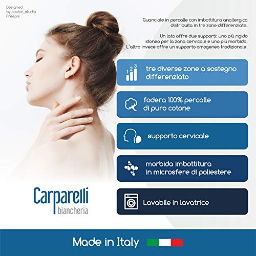 Imagen Carparelli - almohada cervical de 3 zonas diferenciadas fabricada en italia