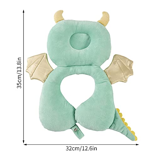 Imagen Almohada moldeadora cabeza bebe con diseño dinosaurio