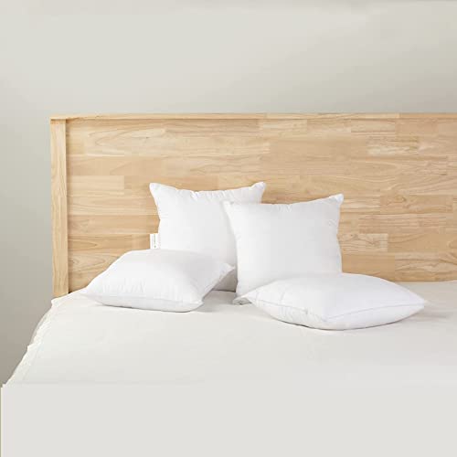 Imagen Set de 4 cojines decorativos blancos para cama y sofa 45x45cm