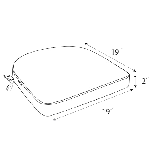 Imagen Confort y estilo para tu patio juego de 4 cojines para sillas de exterior favoyard 19x19 pulgadas impermeables y resistentes a la decoloracion por 3 años