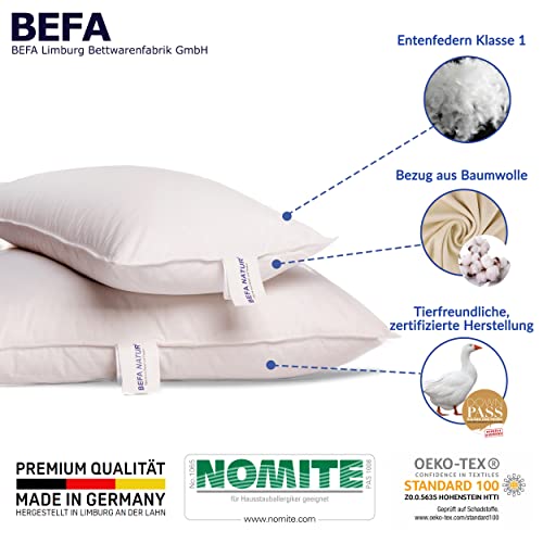 Imagen Almohada de plumas befa natur fabricacion alemana calidad premium ?ko-tex 100 clase 1