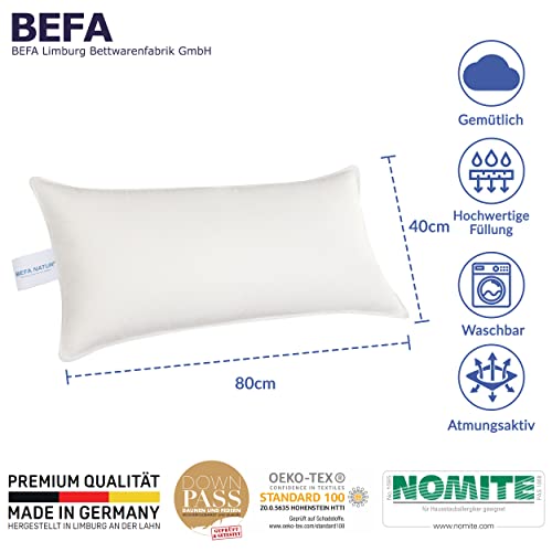 Imagen Almohada de plumas befa natur fabricacion alemana calidad premium ?ko-tex 100 clase 1