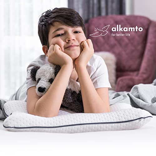 Imagen Almohada para niños alkamto ortopedica y ligera ideal para niños y adolescentes