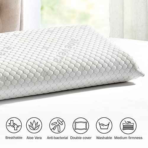 Imagen Almohada viscoelastica aloe vera de pikolin home firmeza media para dormir boca arriba