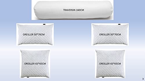 Imagen Pack almohadas 65x65 50x70 memoria forma travesaño 160cm antiacaros