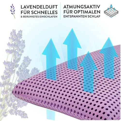 Imagen Almohada ortopedica con aroma a lavanda y gel viscoelastico