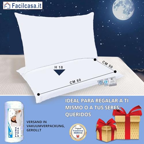 Imagen Almohada de plumon real suavidad y confort garantizados