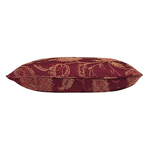 Imagen Cojin decorativo floral jacquard zurich - diseño reversible rojo