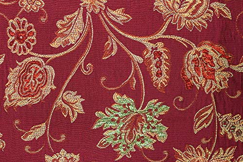 Imagen Cojin decorativo floral jacquard zurich - diseño reversible rojo