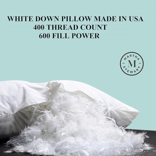 Imagen Almohada de plumon blanco martha stewart apoyo 600 transpirable - king size