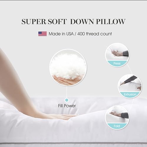 Imagen Almohada de plumon blanco martha stewart apoyo 600 transpirable - king size