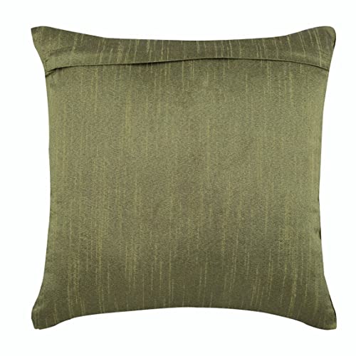 Imagen Funda de almohada verde con plumas de pavo real - decoracion contemporanea