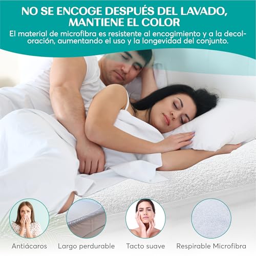 Imagen Protector de colchon impermeable y antibacterias para cama de 150