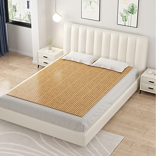 Imagen Conjunto de descanso colchon de bambu enrollable listones de madera almohadilla plegable mejora tu descanso