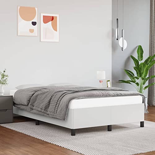 Imagen Cama de cuero sintetico y madera festnight para todos