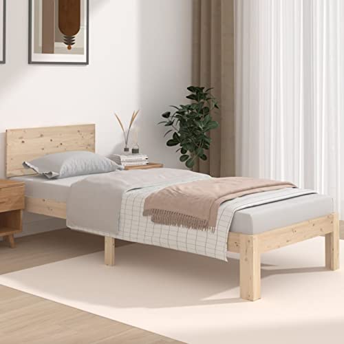 Imagen Base cama individual de madera maciza zeyuan 75x190 cm