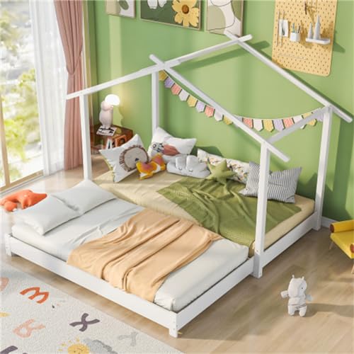 Imagen Cama infantil retractil extensible de madera maciza