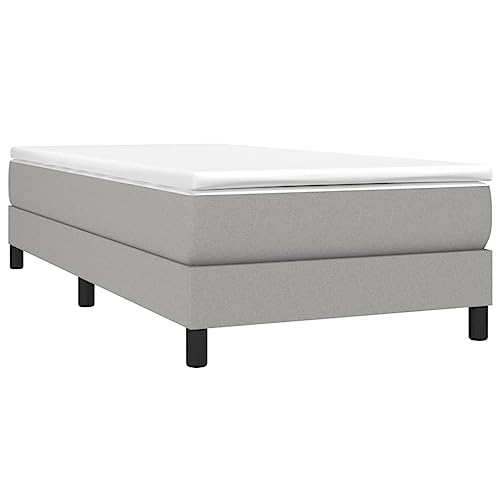 Imagen Base de cama tapizada vidaxl comodidad y estilo en gris claro