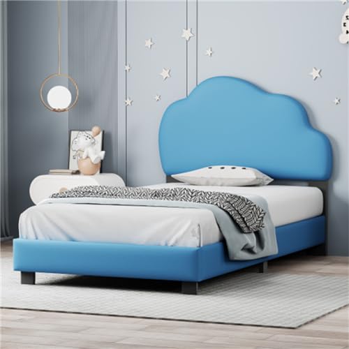 Imagen Cama infantil en forma de nube diseño unico en azul