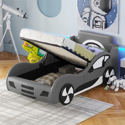 Imagen Cama racing car para niños con almacenamiento