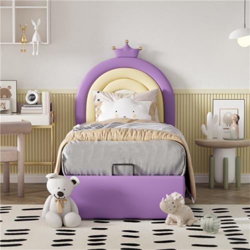 Imagen Cama pu ajustable con almacenamiento ideal para adolescentes y adultos