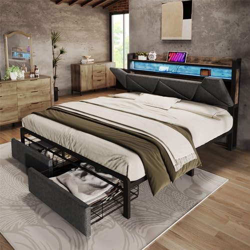 Imagen Cama individual moderna con usb tipo c firme y comoda