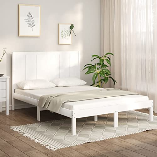 Imagen Base de cama chusui de madera maciza 140x190 cm - descansa con estilo