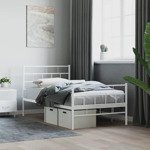 Imagen Cama juvenil de metal blanca ideal para tu dormitorio