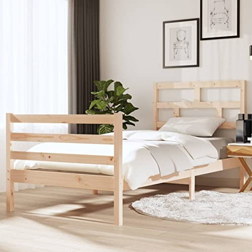 Imagen Base de cama individual en madera maciza 90x190 cm