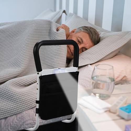 Imagen Barandilla de cama extensible para adultos con luz y bolsa cuida tu descanso