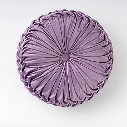 Imagen Almohada redonda de terciopelo 3d - suave y elegante - purpura